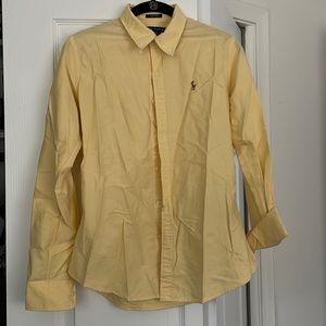 Ralph Lauren slim fit yellow button down, lightly used